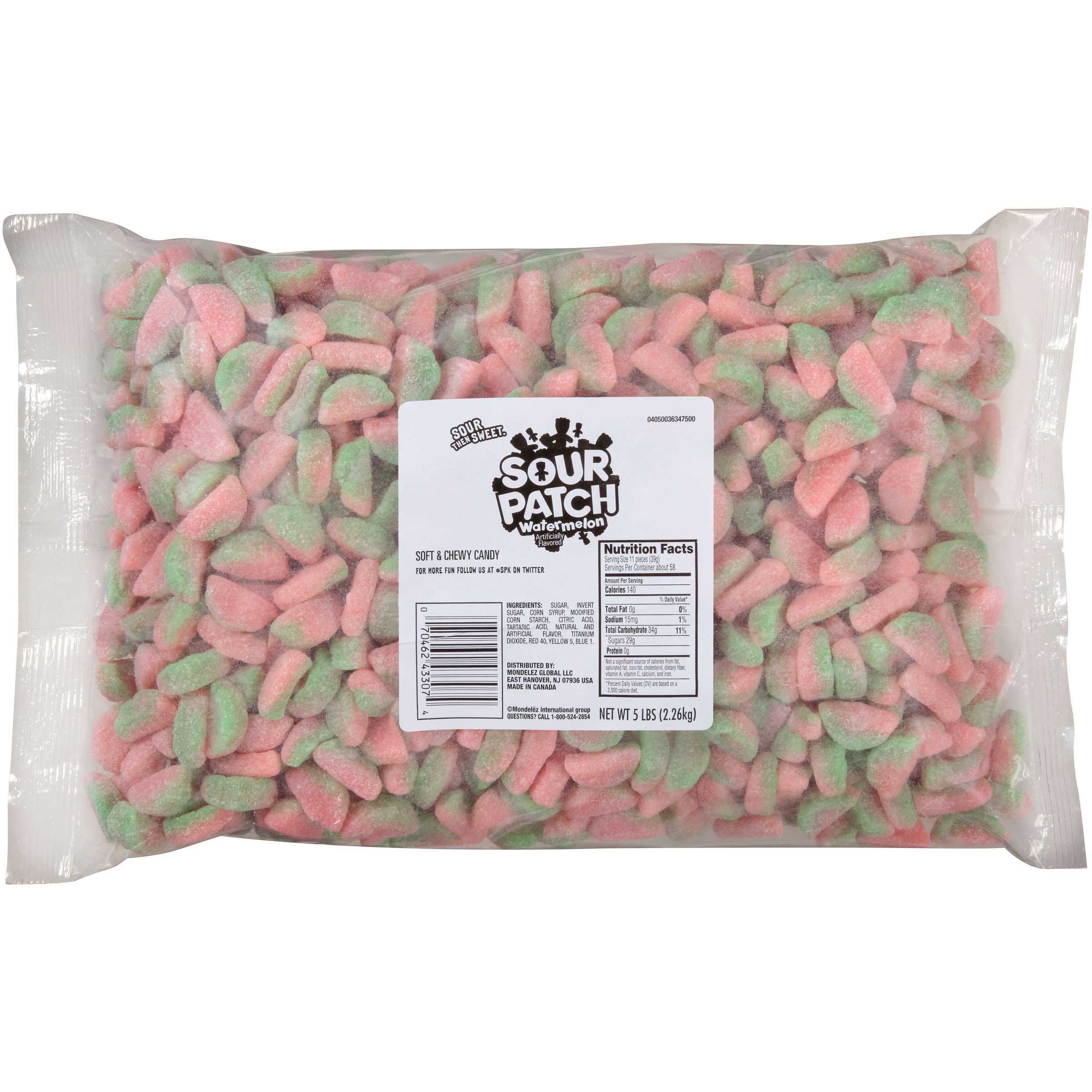 Sour Patch Watermelon Candy, 5 Pound -- 6 per case