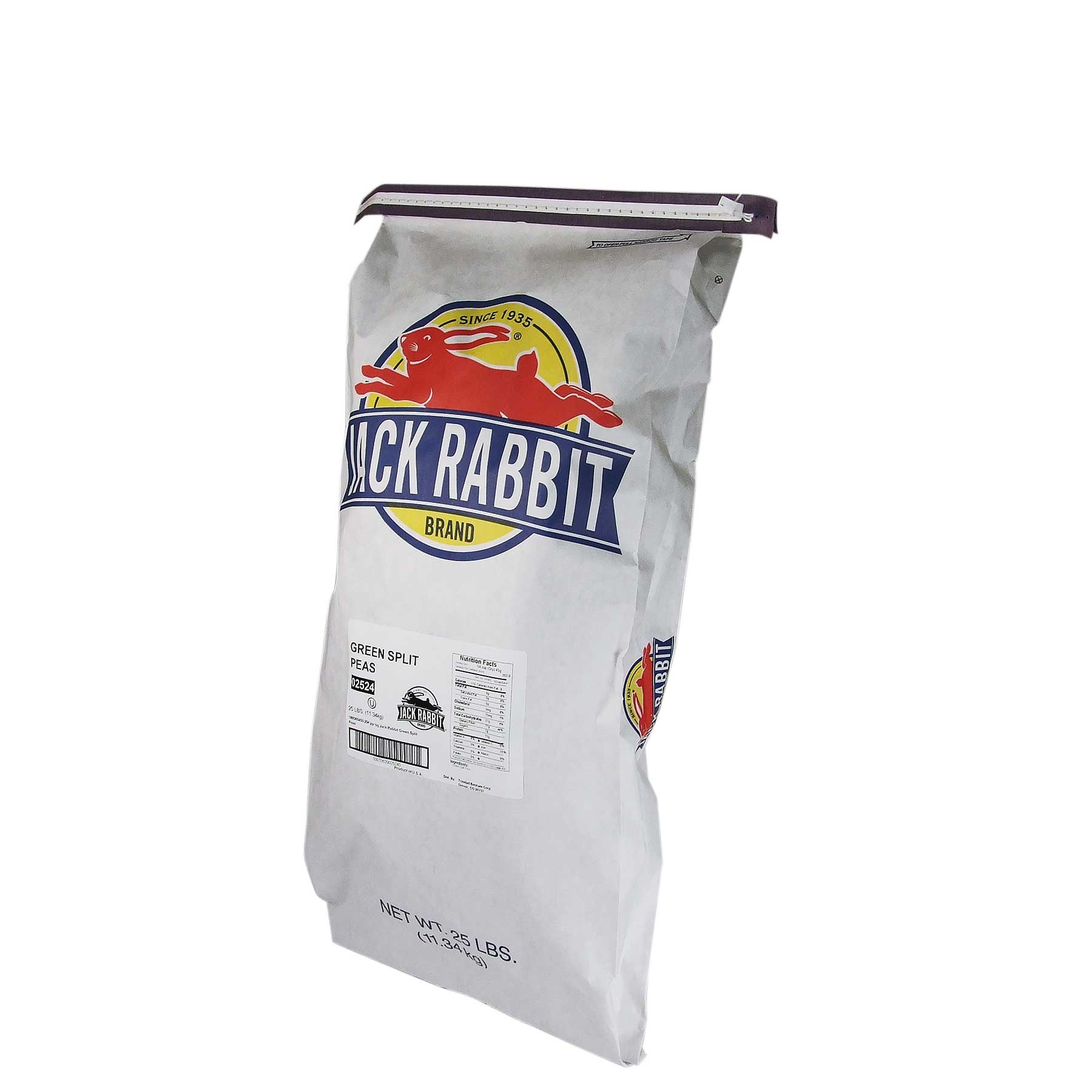Jack Rabbit Green Split Peas - 25 lb. package, 1 package each