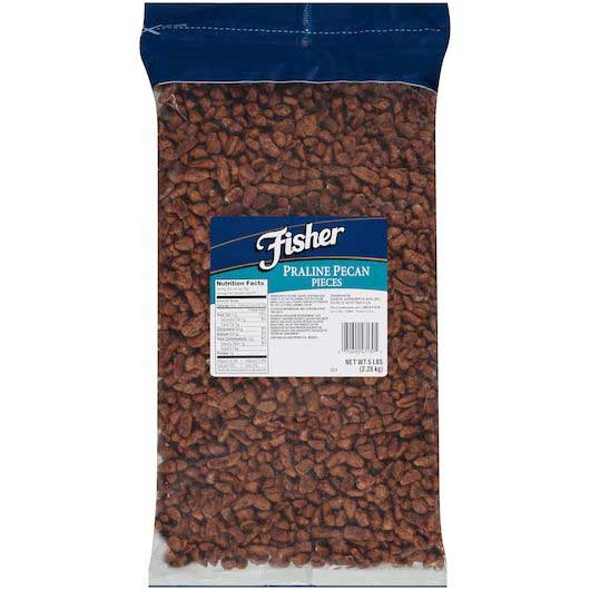 Fisher Medium Praline Pecan Pieces, 5 Pound