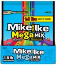 Mike and Ike Mega Mix Chewy Candy, 28.8 Ounce Stand Up Bag -- 6 per case.