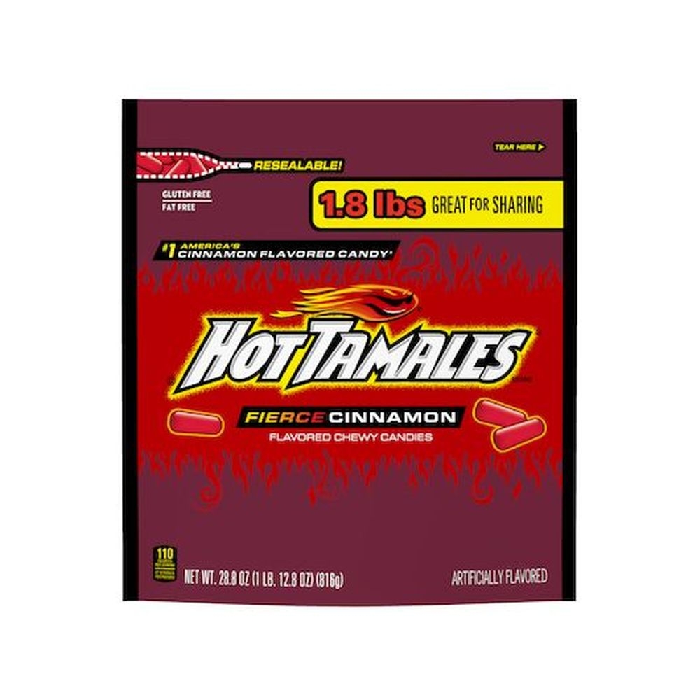 Hot Tamales Fierce Cinnamon Flavored Chewy Candy, 28.8 Ounce -- 4 per case