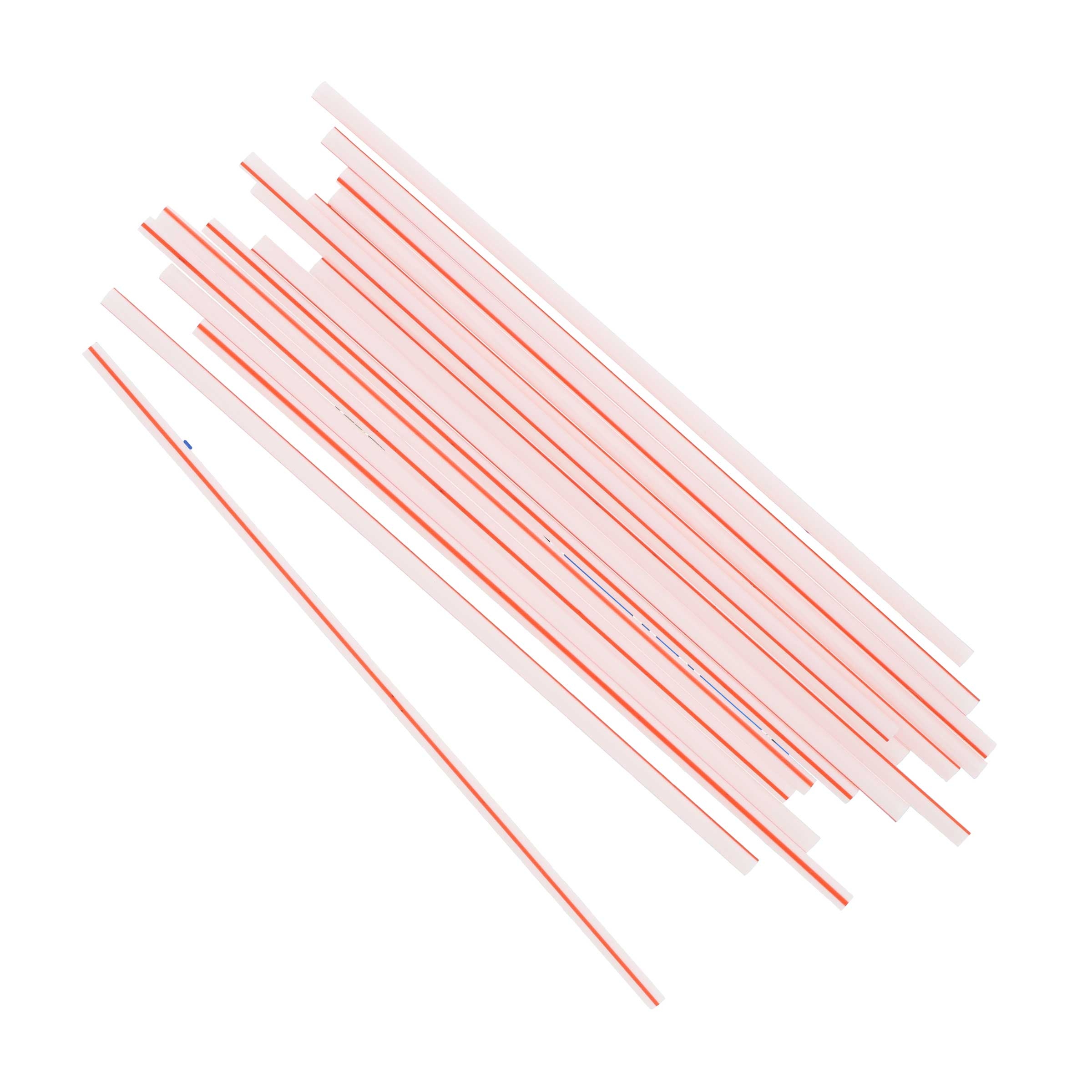 Royal White with Red Stripe Sip Straw Stirrer, 5 inch -- 10000 per case.