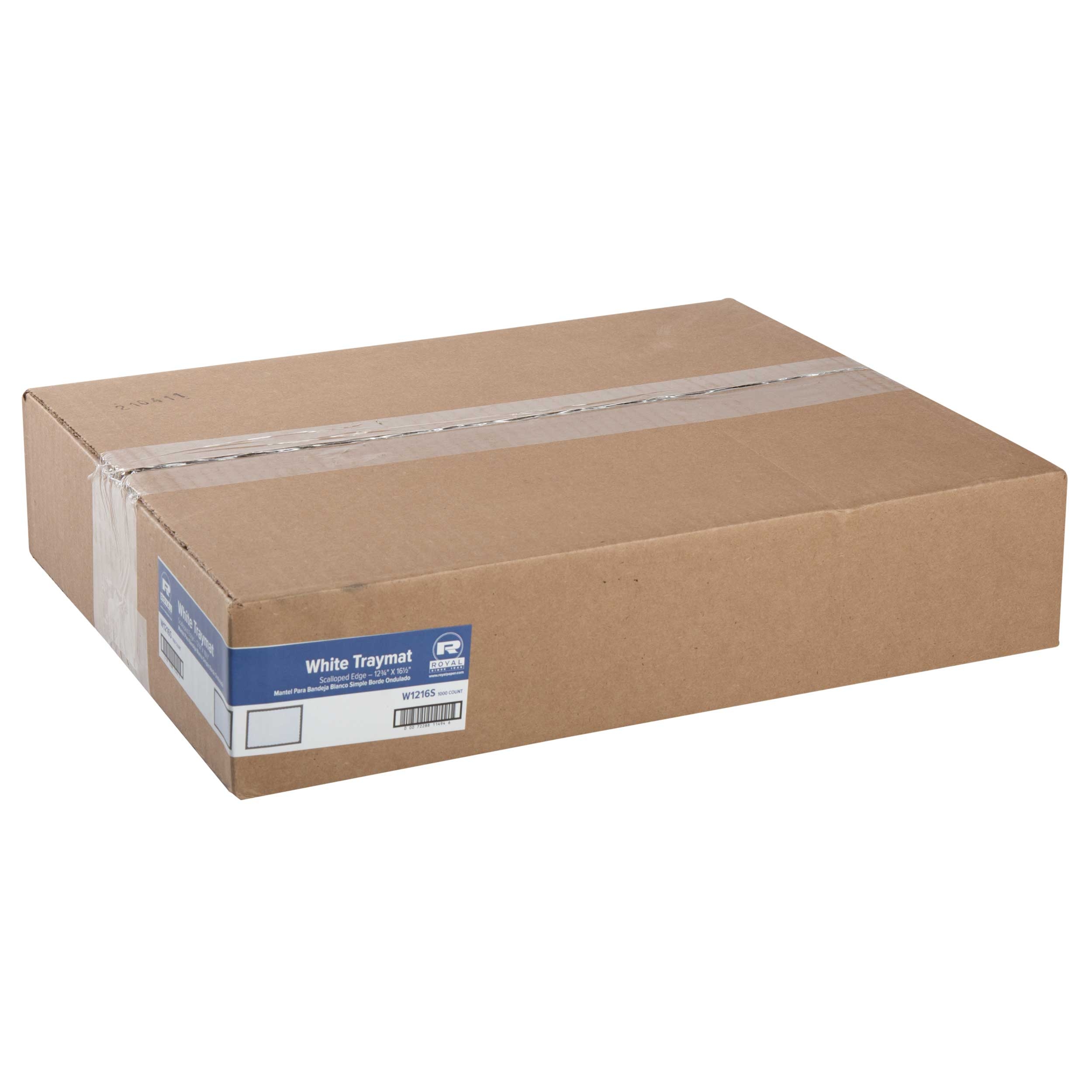 Royal Plain White Scalloped Traymat, 12 3/4 x 16 1/2 inch -- 1000 per case.