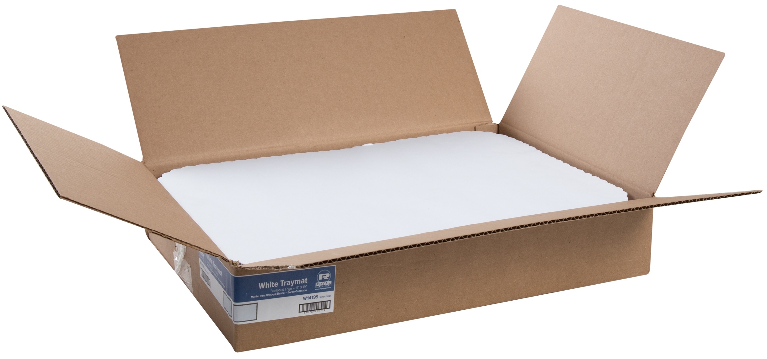 Royal White Scalloped Traymat, 14 x 19 inch -- 1000 per case