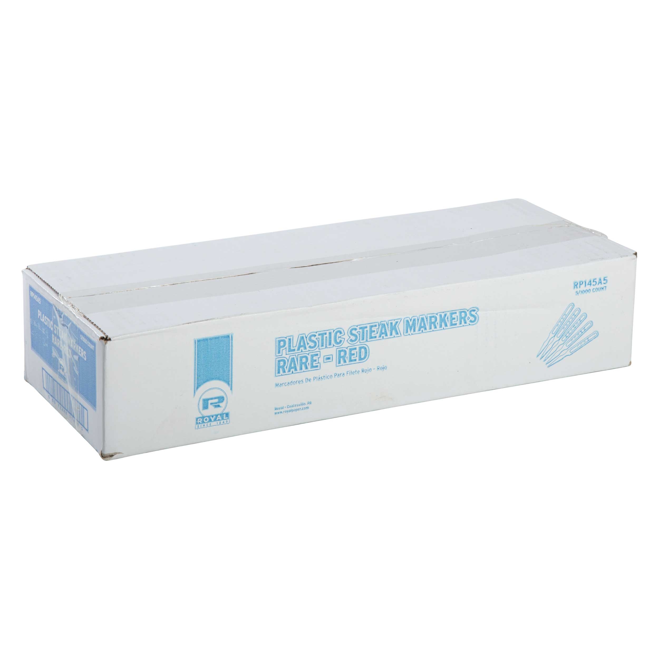 Royal Plastic Red Rare Steak Marker -- 5000 per case.