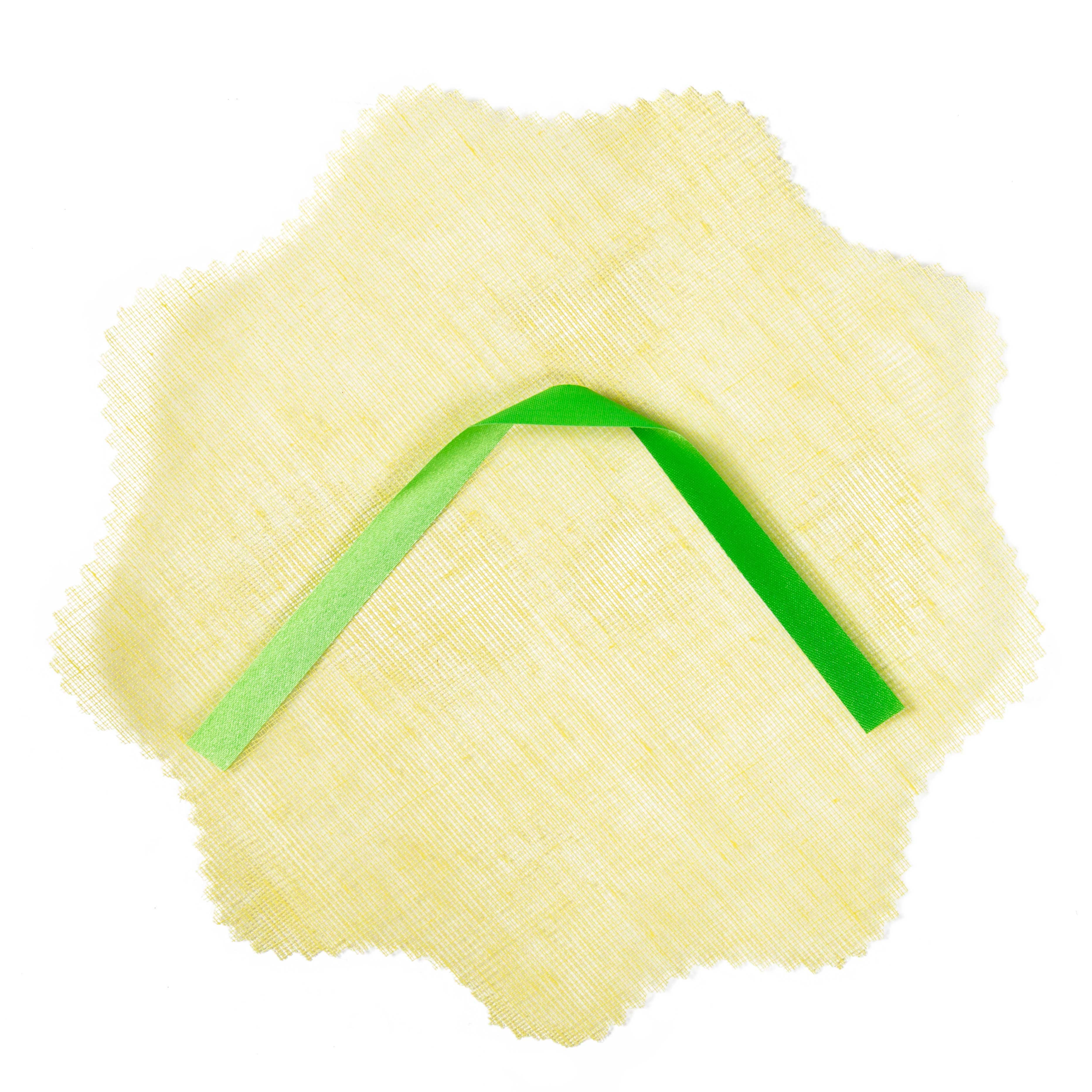 Royal Flat Yellow Lemon Wrap with Green Ribbon -- 1000 per case.