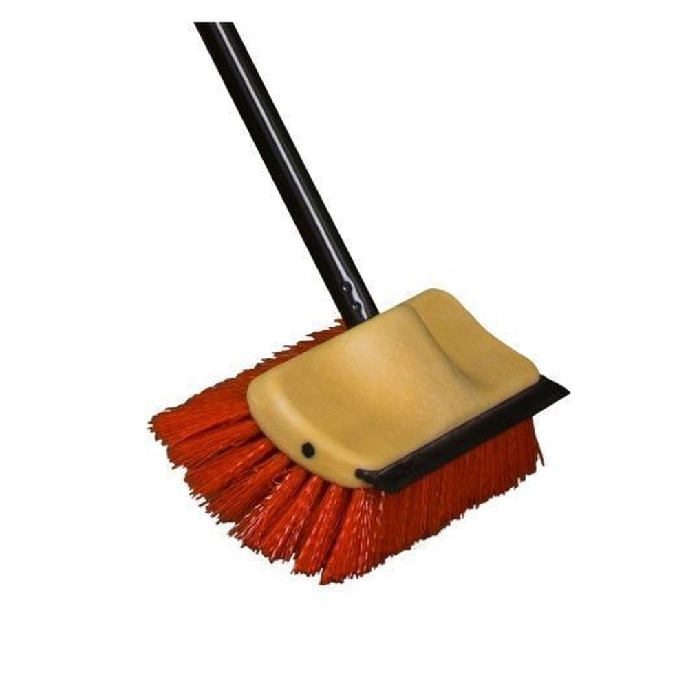 O-Cedar Commercial Bi-Level Floor Scrub Brush with Squeegee and Handle