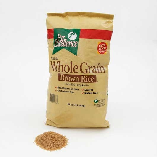 Par Excellence Parboiled Whole Grain Brown Rice, 25 Pound.