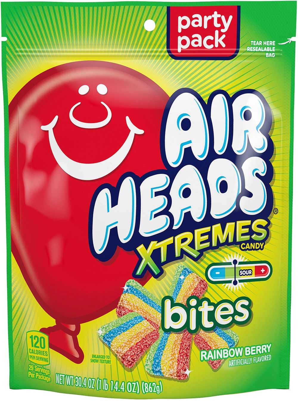 Airheads Xtremes Bites, 30.4 Ounce -- 4 per case.