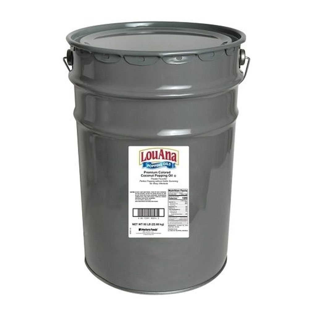 Lou Ana Premium Colored Coconut Popping Oil, 50 Pound Pail