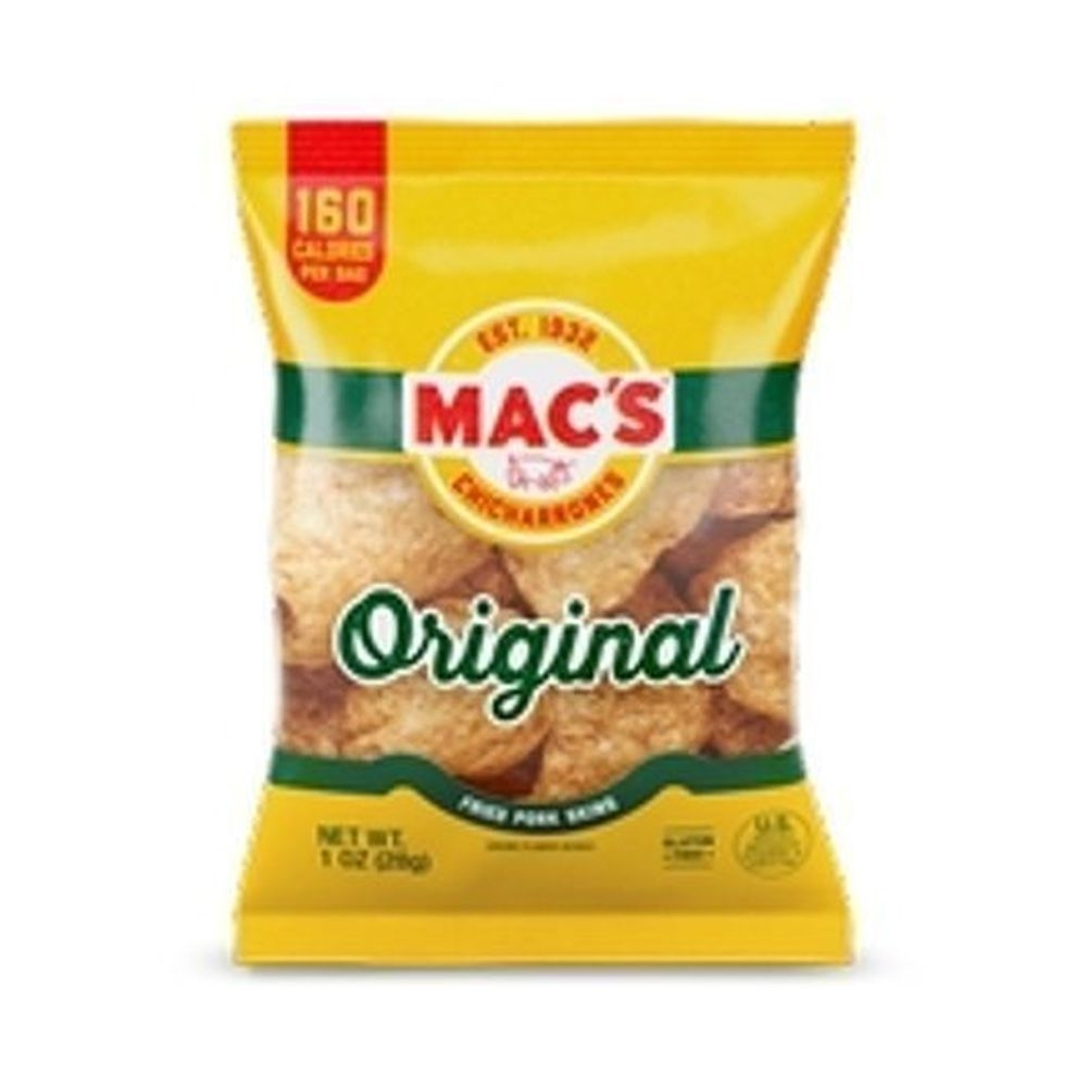 Macs Original Fried Pork Skins, 1 Ounce -- 48 per case