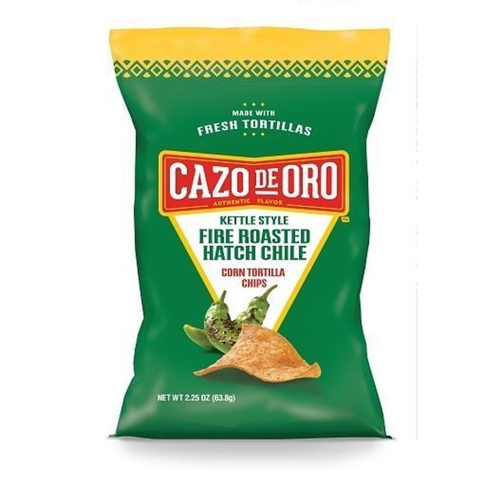Cazo De Oro Fire Roasted Hatch Chili Tortilla Chips, 2.25 Ounce -- 12 per case