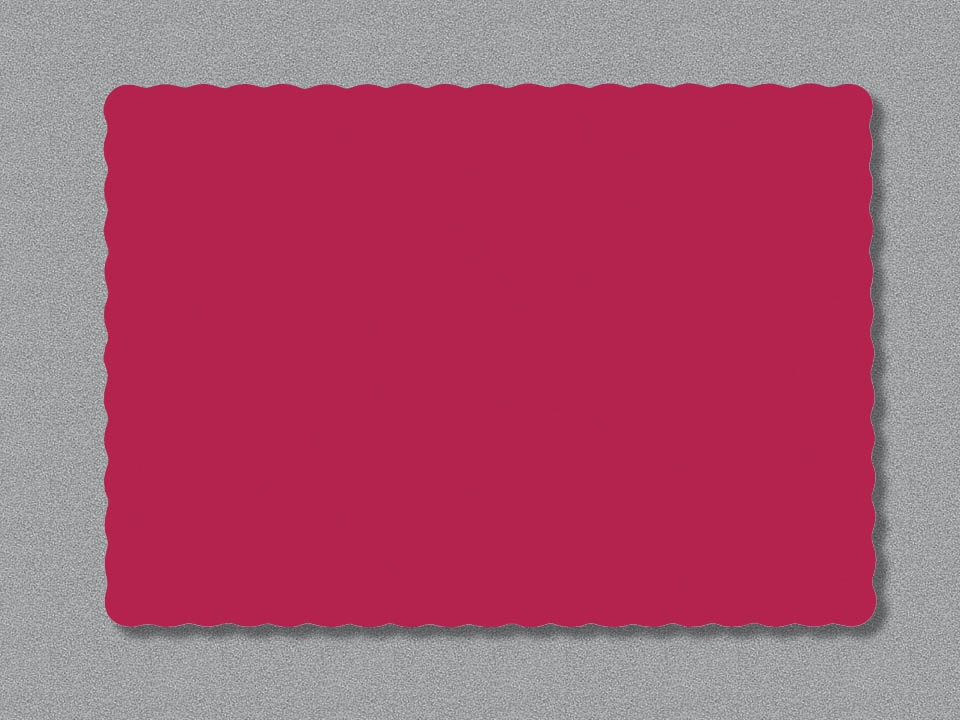 Smith-Lee Red Scalloped Printed Place Mat, 9.75 x 13.75 inch -- 1000 per case.