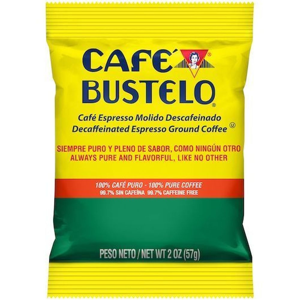 Bustelo Decaffeinated Espresso Ground Coffee - Fraction Pack, 2 Ounce -- 30 per case