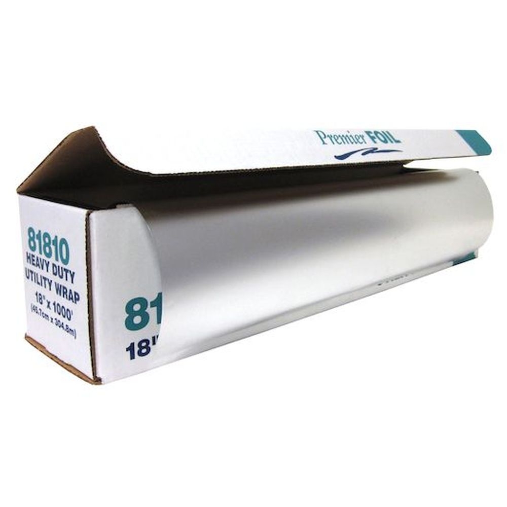 Durable Packaging Heavy Duty Aluminum Premier Foil Roll, 18 inch x 1000 feet