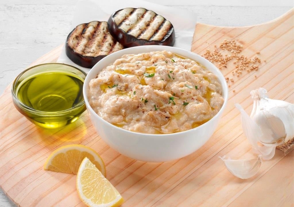 Grecian Delight Baba Gnous Non Dairy Dip, 5 Gallon Tub -- 2 per case.