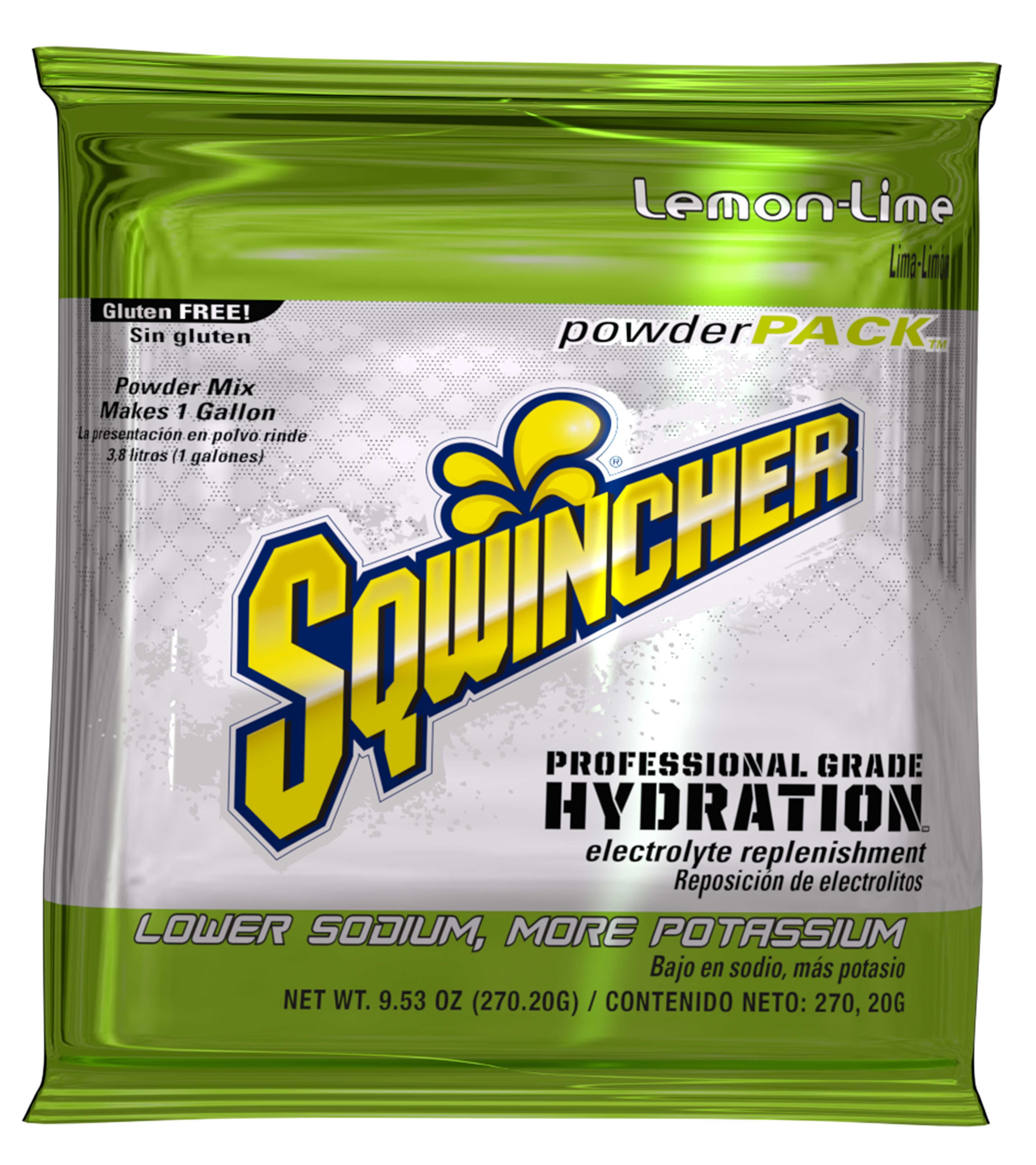 Sqwincher Lemon Lime Instant Drink Powder Pack, 9.53 Ounce -- 80 per case.