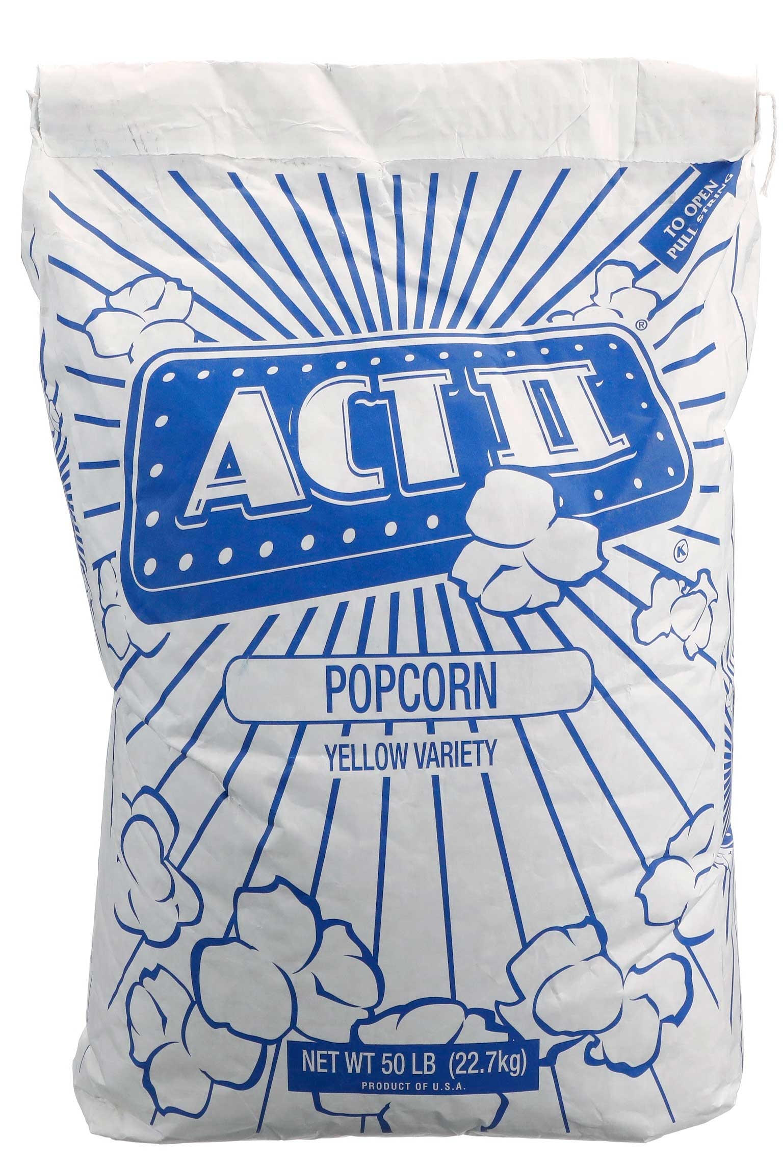 ACT II Medium Yellow Popcorn - Kernels Bag, 50 Pound