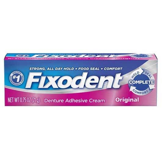 Fixodent Original Denture Adhesive Cream, 0.75 Ounce Tube -- 24 per case
