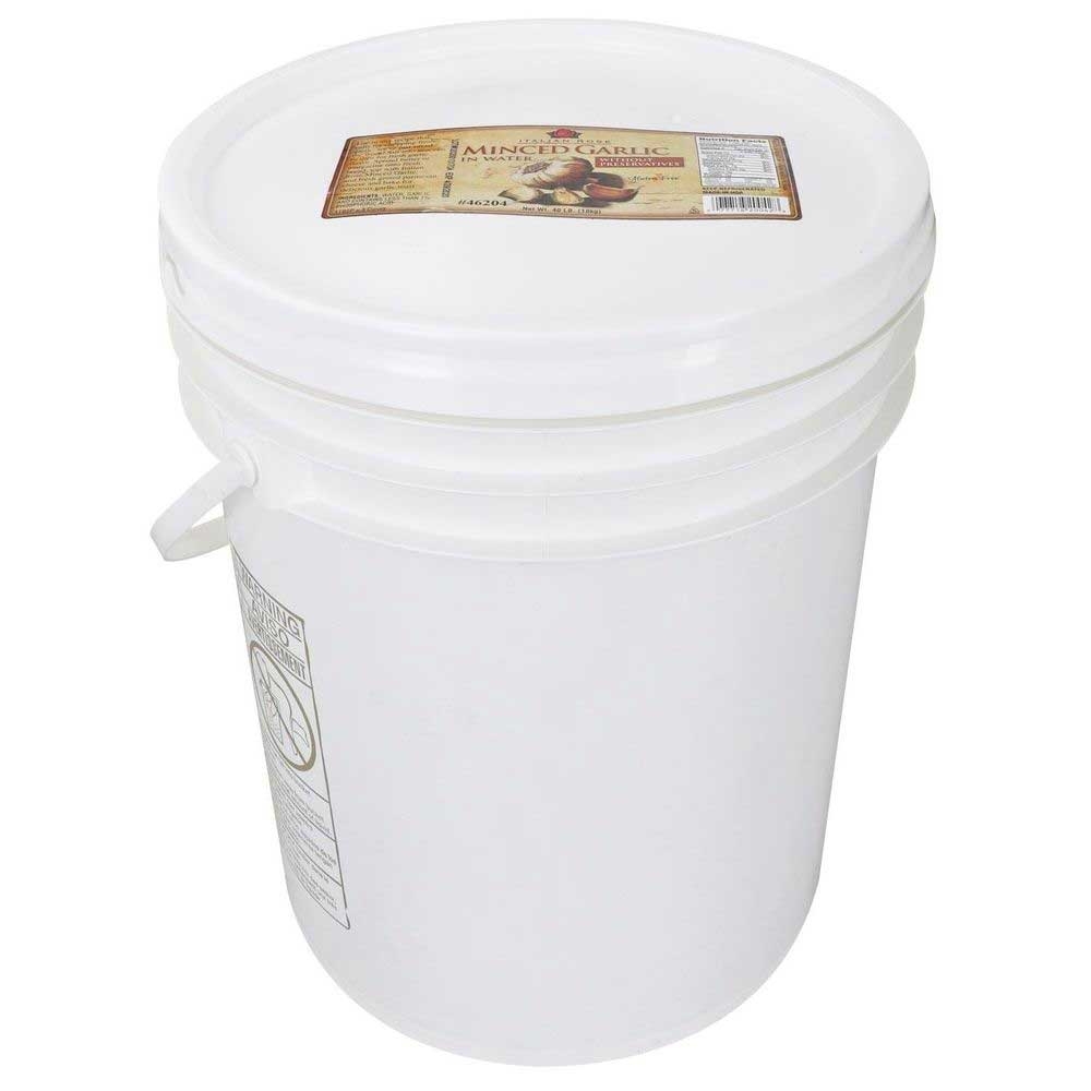 Italian Rose Minced Garlic in Water, 40 Pound