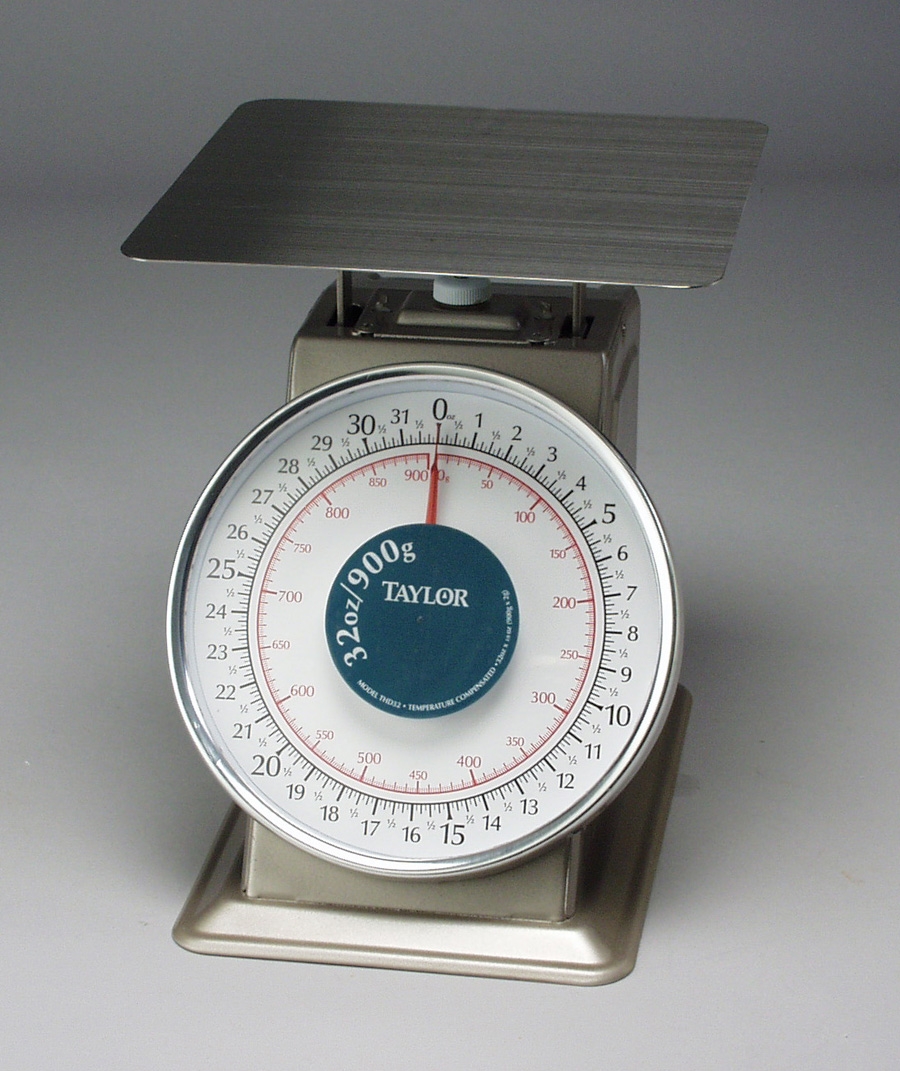 Taylor Heavy Duty Mechanical Analog Scale, 32 x 1/8 Ounce.