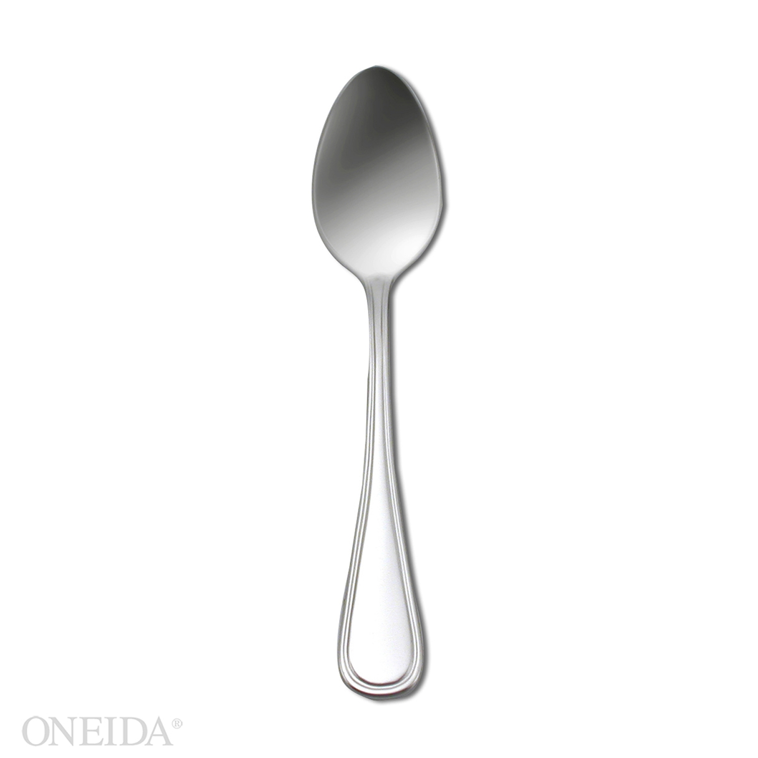 Oneida New Rim 18/10 Stainless Steel European Size Teaspoon -- 12 per case.
