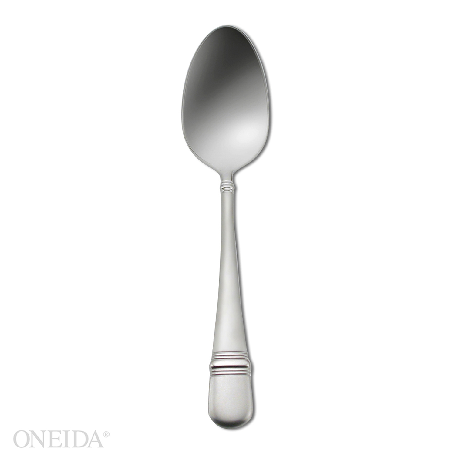 Oneida Europa 4 Star Collection Satin Astragal Pattern Oval Bowl Soup-Dessert Spoon -- 12 per case