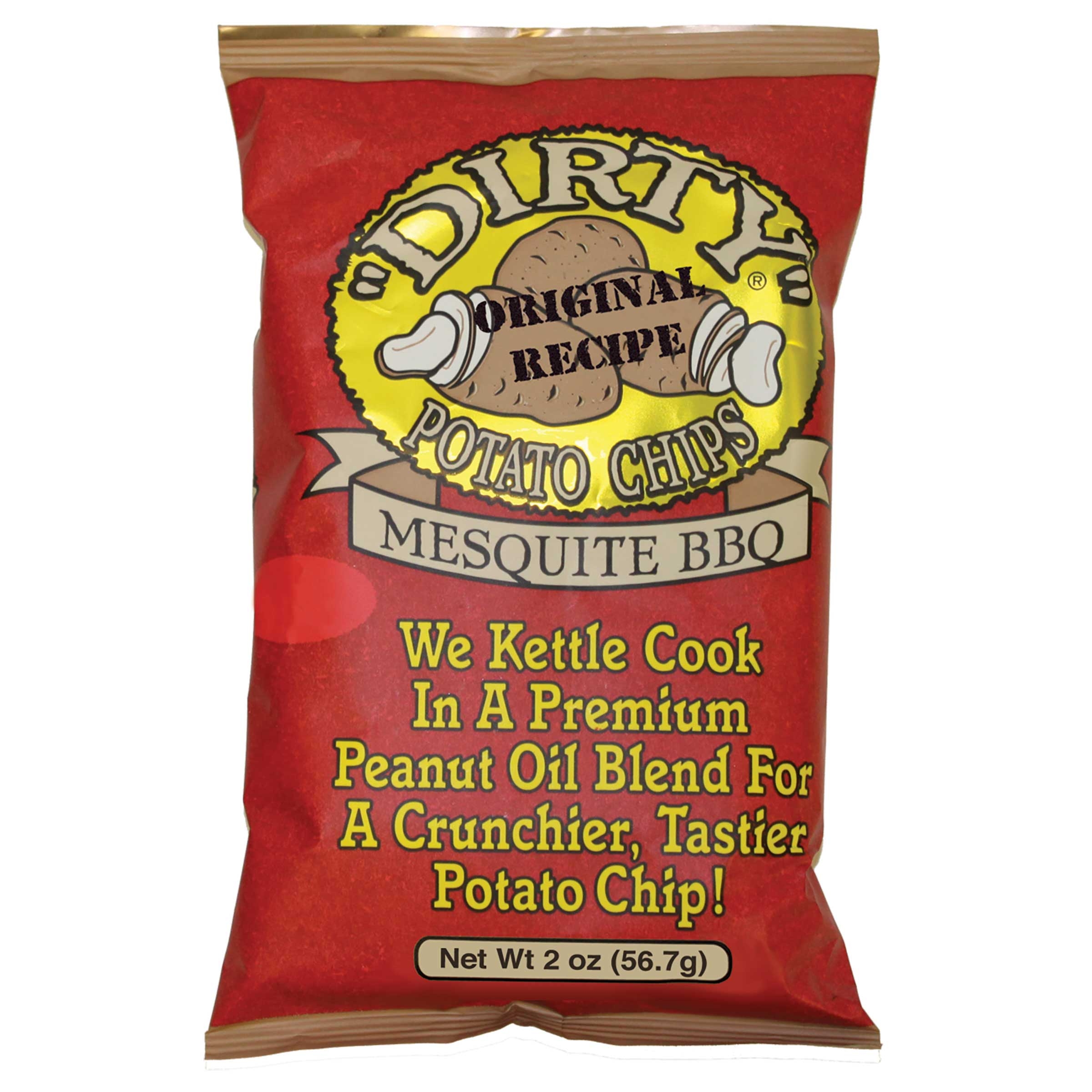 Dirty Mesquite BBQ Potato Chips, 2 Ounce -- 25 per case.