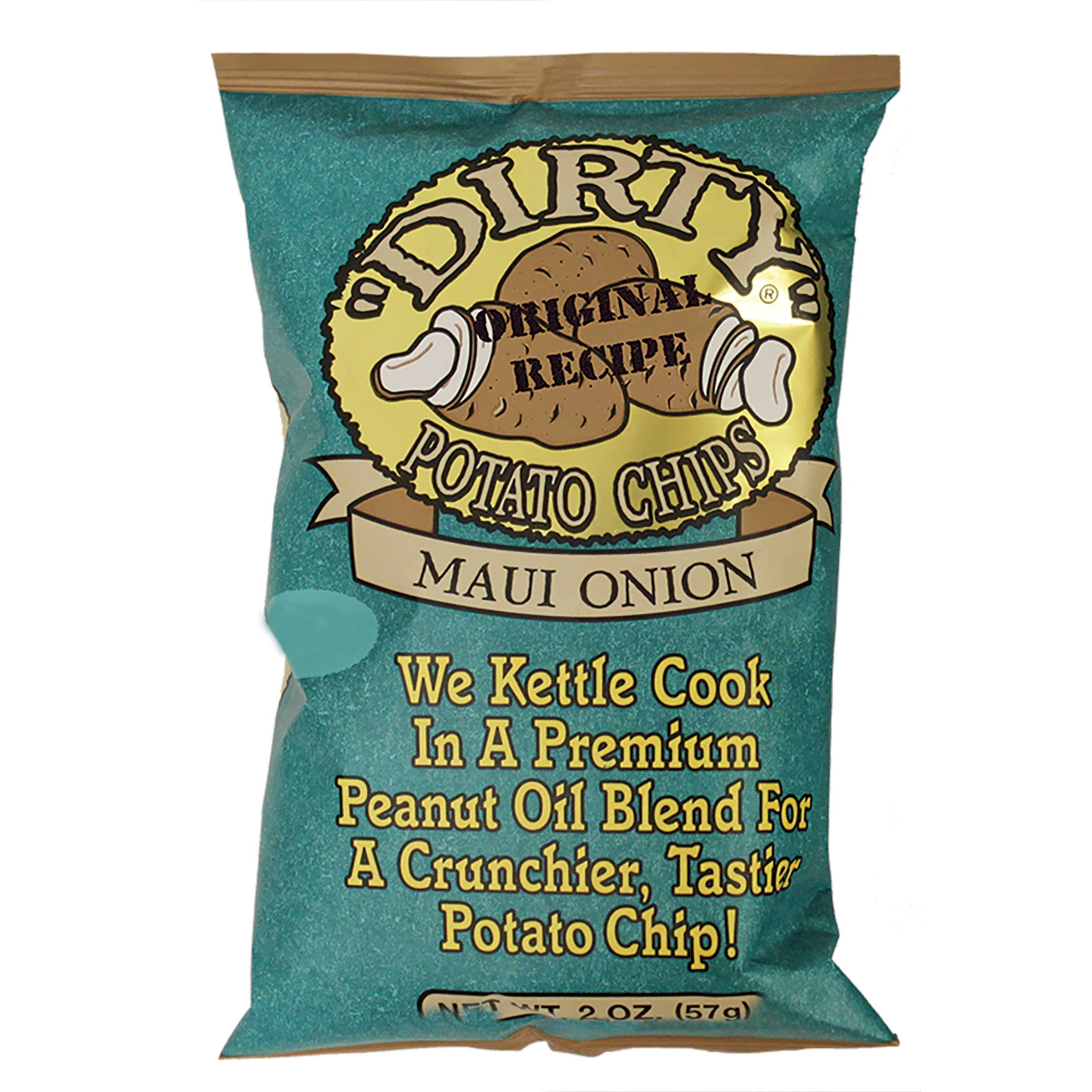 Dirty Maui Onion Potato Chips, 2 Ounce -- 25 per case.