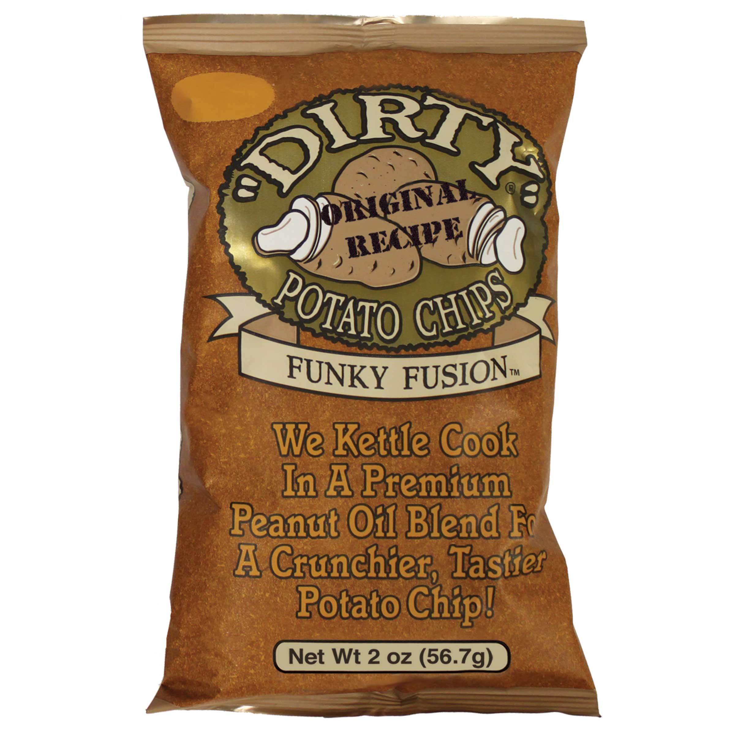 Dirty Funky Fusion Potato Chips, 2 Ounce -- 25 per case.