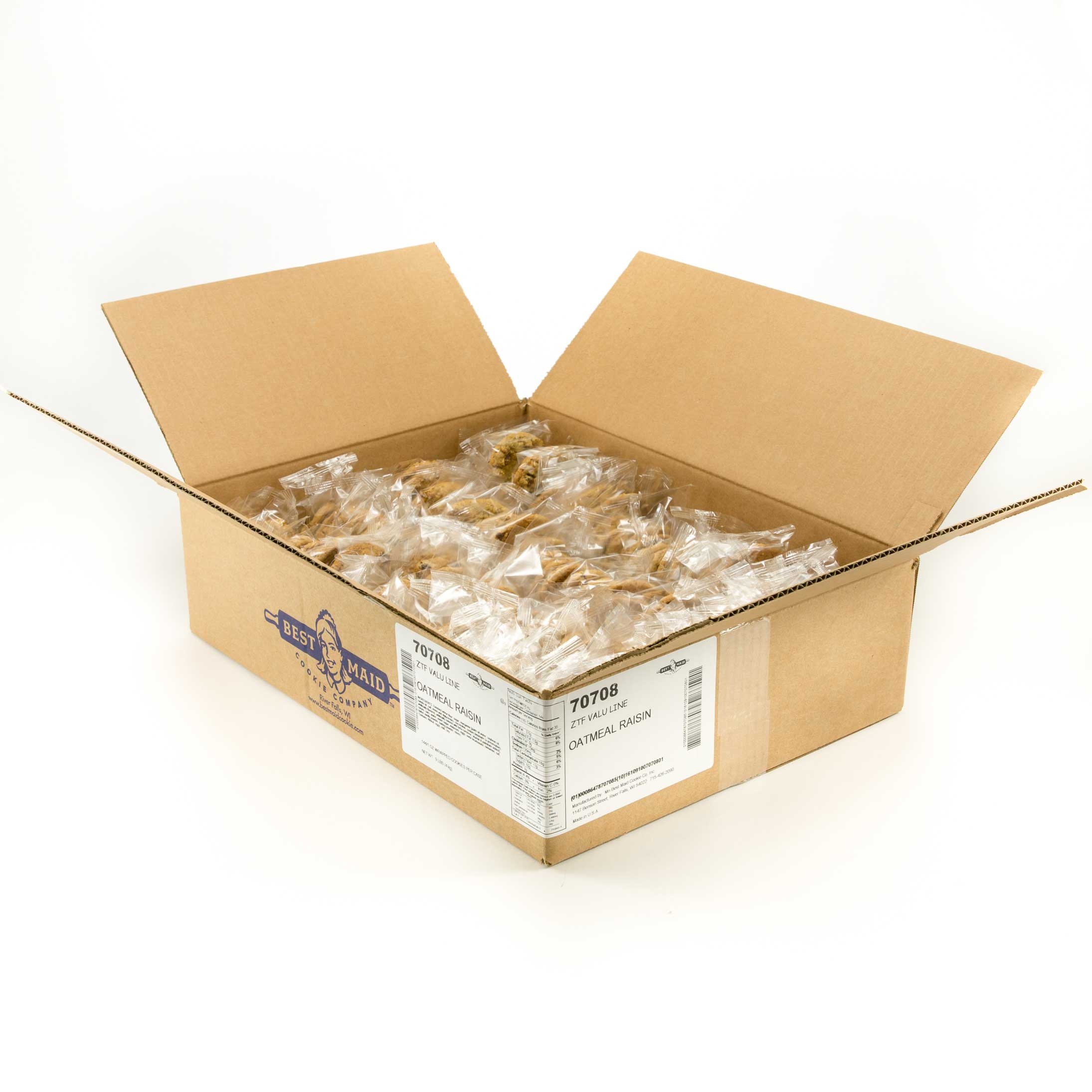 Best Maid Individually Wrapped Oatmeal Raisin Cookie, 1 Ounce -- 144 per case.
