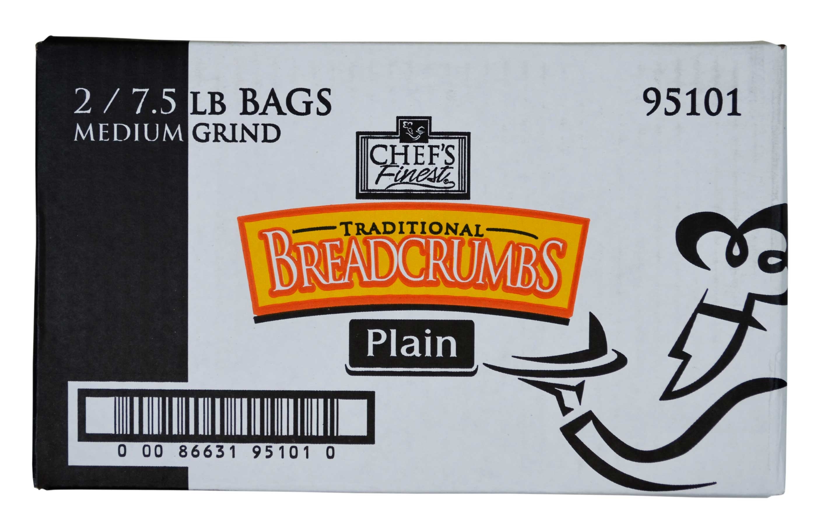 Chefs Finest Medium Plain Crumbled Bread, 15 Pound