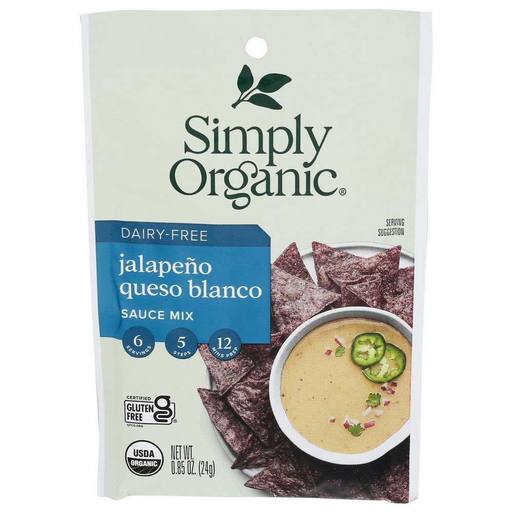 Simply Organic Dairy-Free Jalapeno Queso Blanco Sauce Mix, 0.85 Ounce -- 12 per case