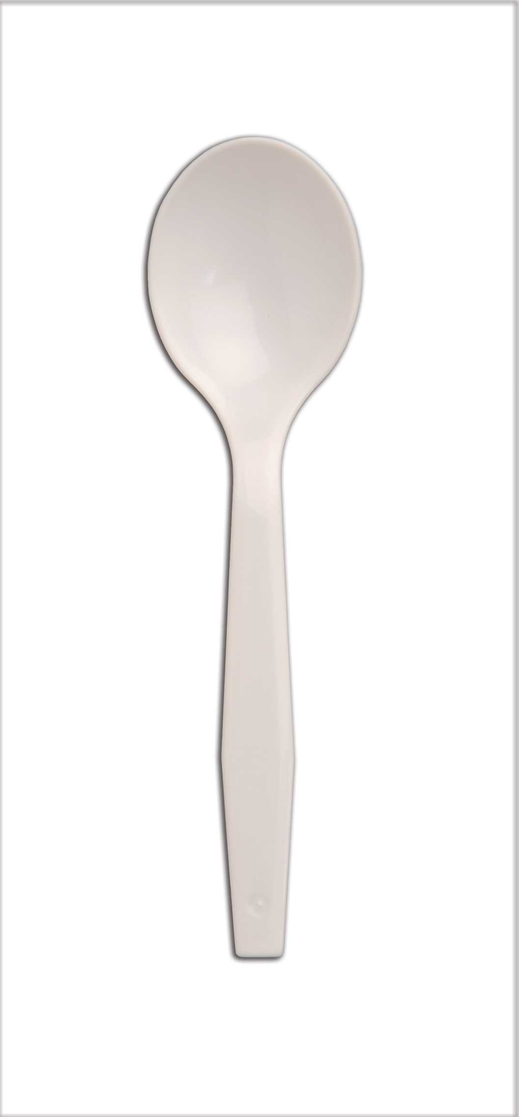 Senate White Medium Weight Polypropylene Soup Spoon -- 1000 per case.