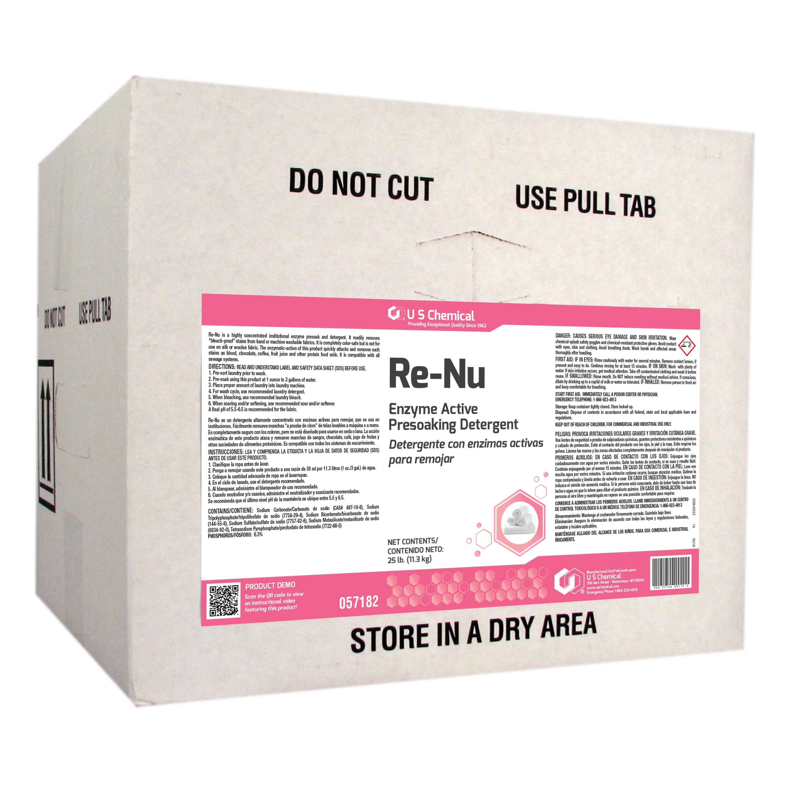 US Chemical RE-NU Laundry Soap Powder, 25 Pound.