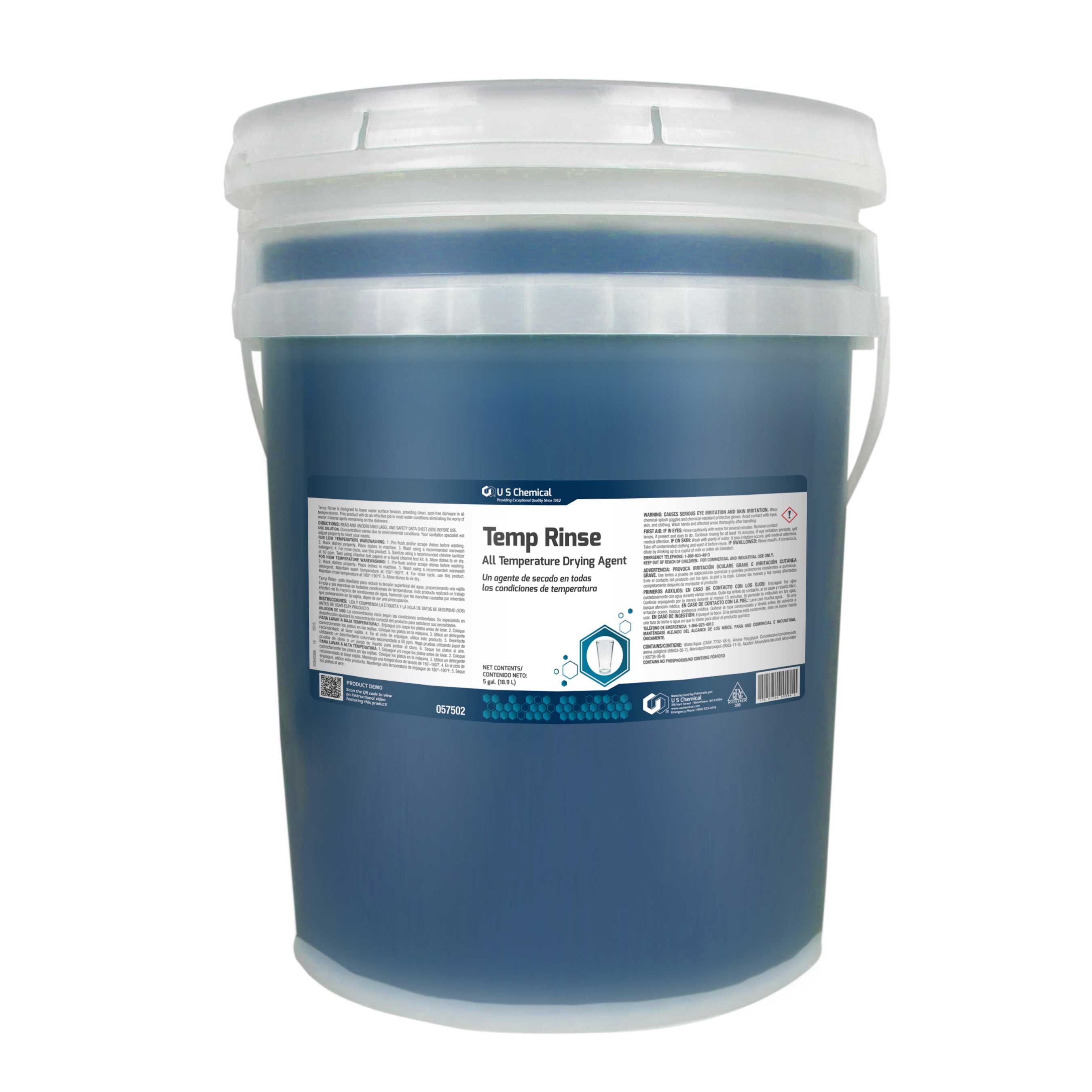 US Chemical Rinse Additive Liquid, 5 Gallon.