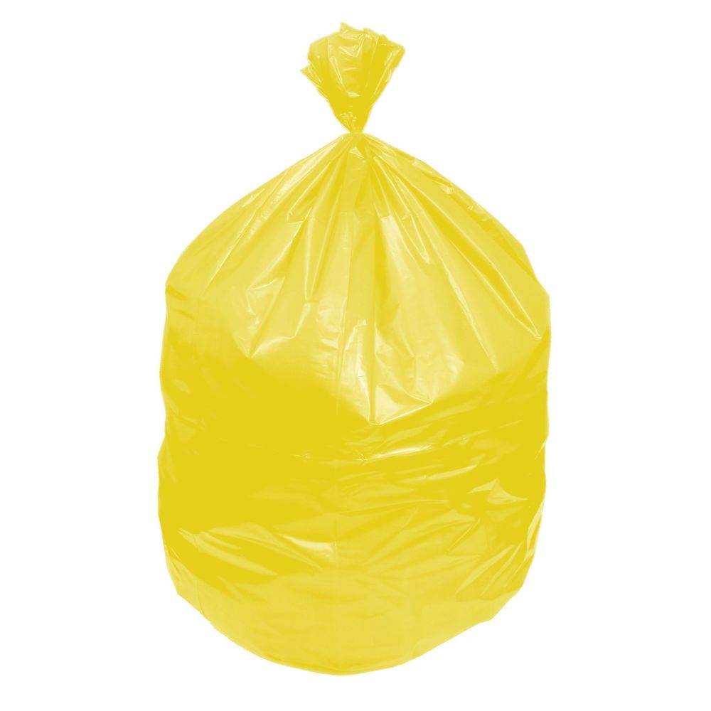 Heritage 38 x 58 inch LLDPE Yellow 1.7 Mil Can Liner, 60 Gallon Capacity Ind. Folded -- 50 per case.