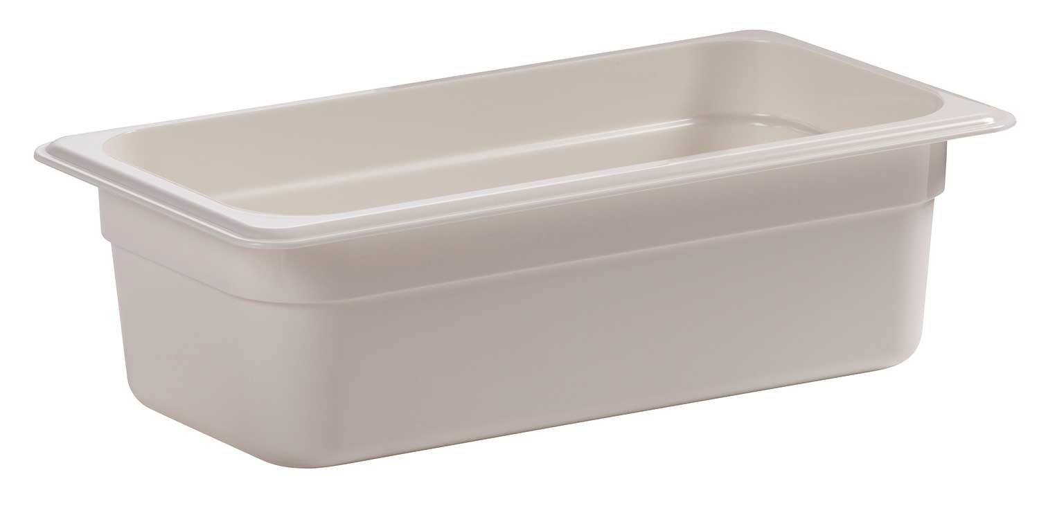 Camwear One Third Size Food Pan, White, 3.8 Quart -- 6 per case