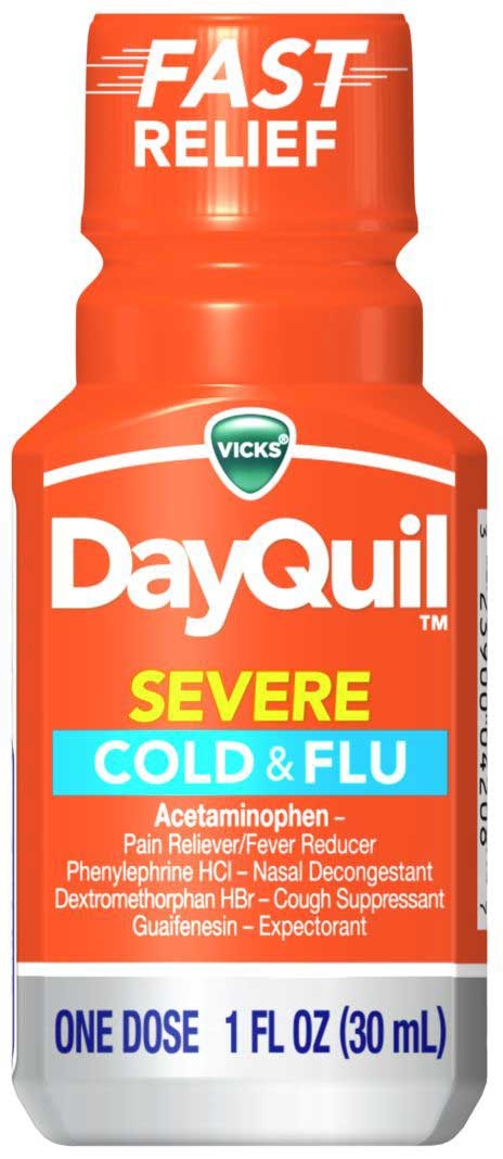 Vicks Dayquil Severe Multi Symptom Pain Reliever and Fever Reducer, 1 Fluid Ounce -- 32 per case