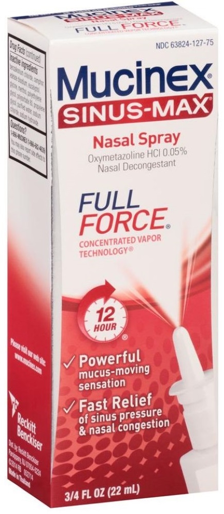Mucinex Sinus Max Full Force Nasal Spray, 0.75 Ounce -- 24 per case