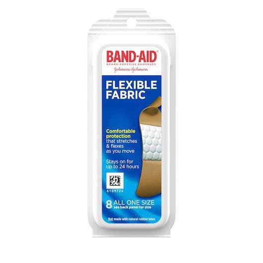 Band Aid Flexible Fabric Bandage - 8 count per pack -- 72 packs per case