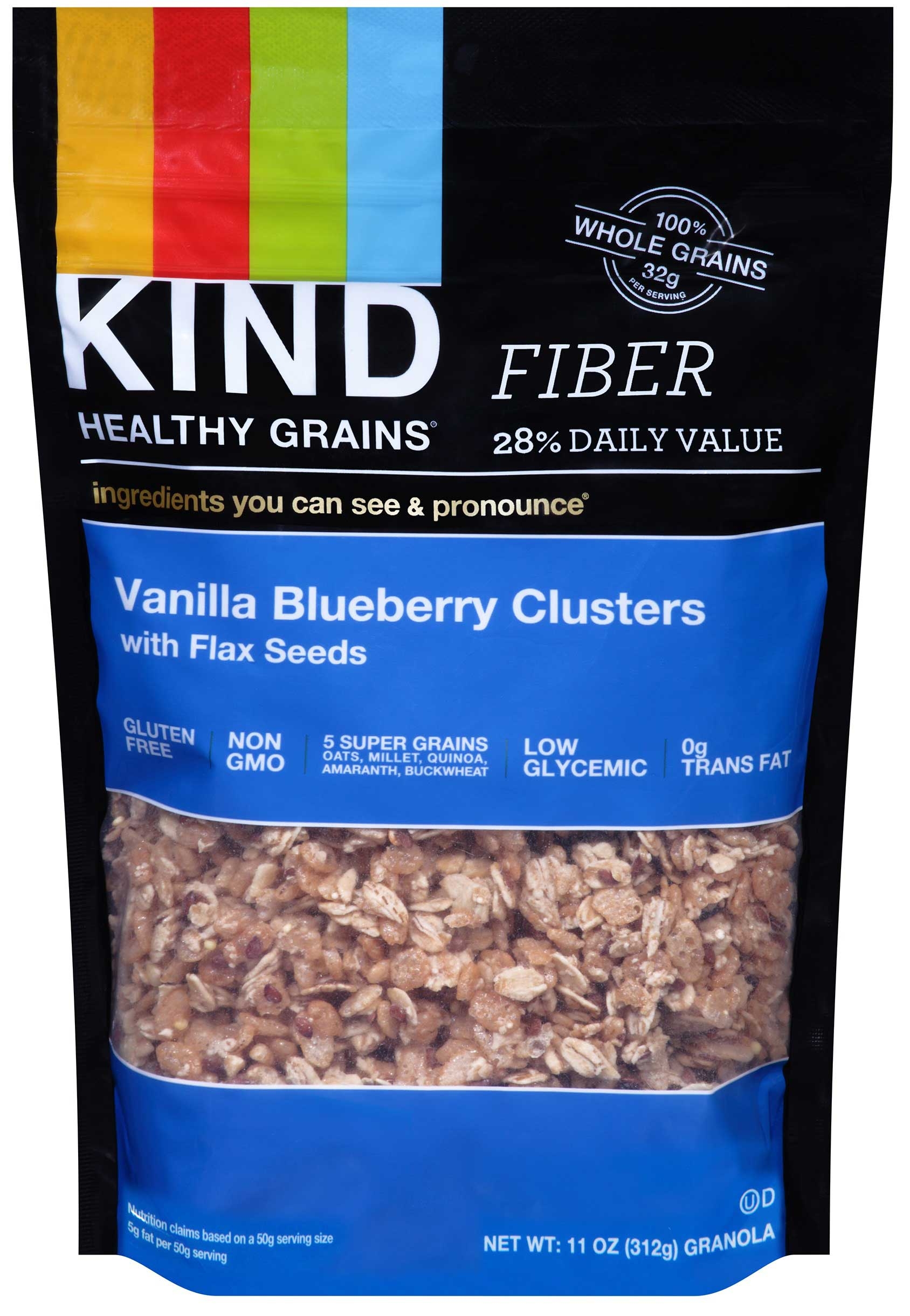 Kind Healthy Snacks Vanilla Blueberry Clusters Whole Grain Snack, 11 Ounce -- 6 per case.