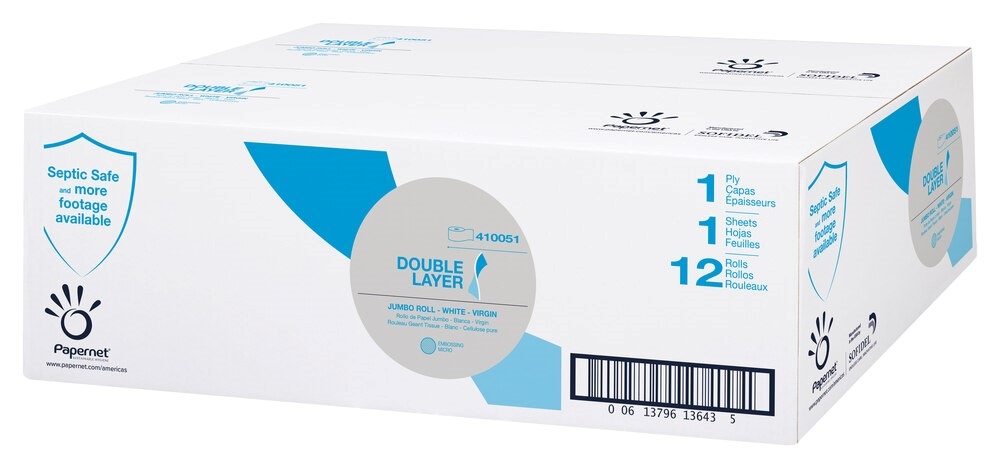 Sofidel America Heavenly Choice Pure Cellulose Double Layer Jumbo Roll Tissue, 3.5 inch x 750 feet -- 12 per case
