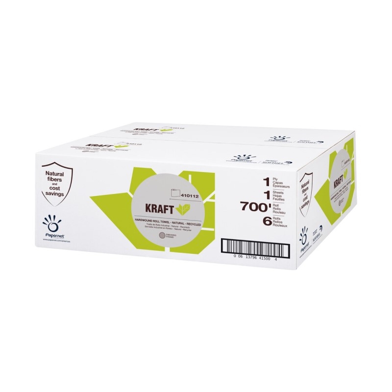 Sofidel America Confidence Deinked 1 Ply Kraft Paper Hardwound Roll Towel, 8 inch x 700 feet -- 6 per case