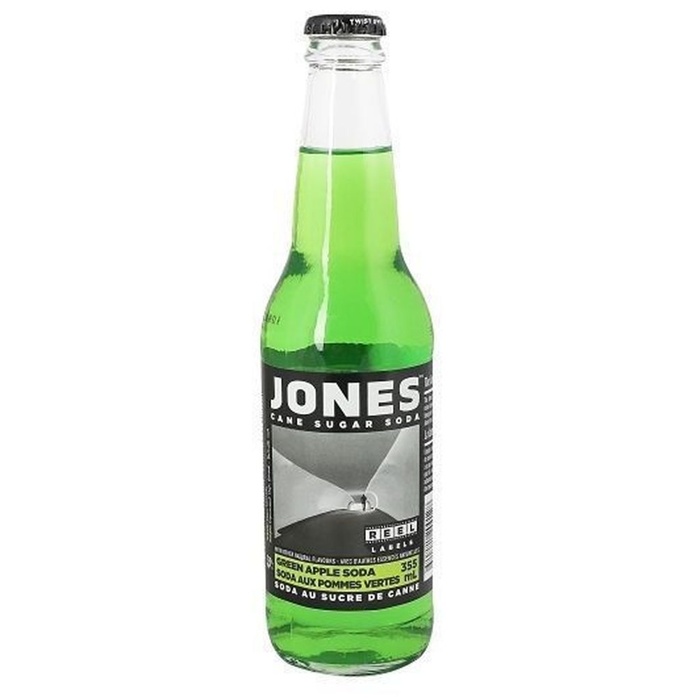 Jones Green Apple Cane Sugar Soda, 12 Fluid Ounce -- 12 per case