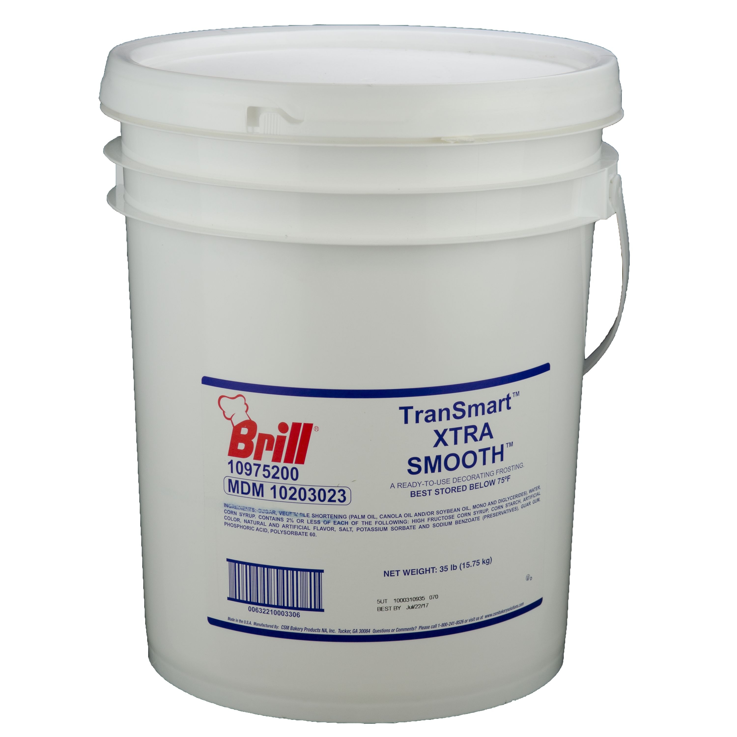 Brill Transmart Extra Smooth Icing, 35 Pound Pail.