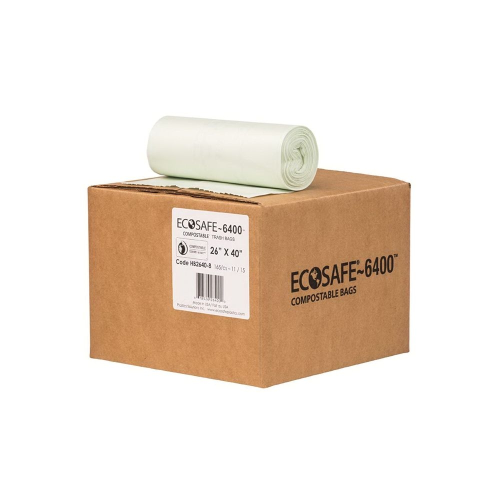 Ecosafe Zero Waste Compostable Bin Liner, 26 x 40 inch -- 165 per case