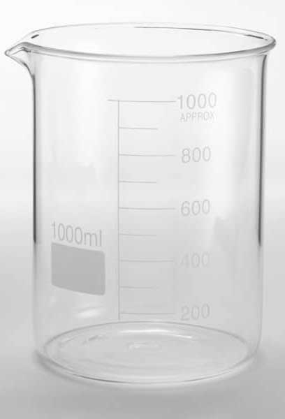 American Metalcraft Glass Clear Chemistry Beaker, 34 Ounce