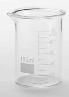 American Metalcraft Glass Clear Chemistry Beaker, 3 1/2 Ounce