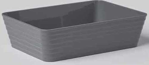American Metalcraft Gray ABS Plastic Rectangular Serving Bowl, 96 Ounce